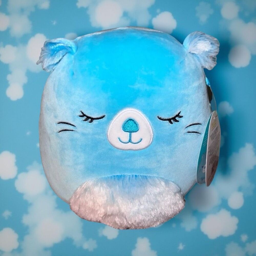 2021 NWT Bara Beaver Soft Blue Fuzzy Belly Plush Squishmallow Plush 8”